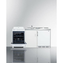 Summit 72" Wide All-in-One Kitchenette with Electric Coil Range - ACK72COILW - The Home Selection