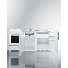 Summit 72" Wide All-in-One Kitchenette with Electric Coil Range - ACK72COILW - The Home Selection