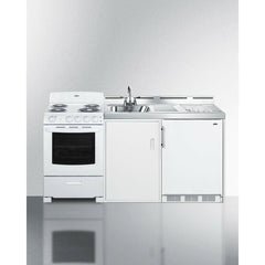Summit 72" Wide All-in-One Kitchenette with Electric Coil Range - ACK72COILW - The Home Selection