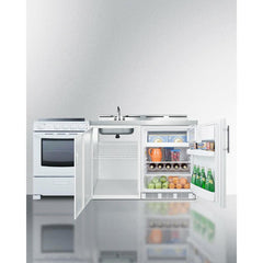 Summit 72" Wide All-in-One Kitchenette with Electric Range - ACK72ELSTW - The Home Selection