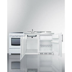 Summit 72" Wide All-in-One Kitchenette with Electric Range - ACK72ELSTW - The Home Selection