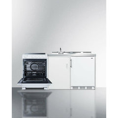 Summit 72" Wide All-in-One Kitchenette with Electric Range - ACK72ELSTW - The Home Selection