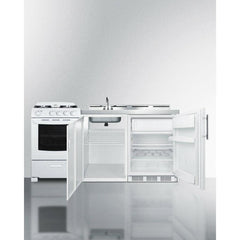 Summit 72" Wide All-in-One Kitchenette with Gas Range - ACK72GASW - The Home Selection
