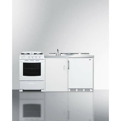 Summit 72" Wide All-in-One Kitchenette with Gas Range - ACK72GASW - The Home Selection