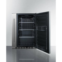 Summit Shallow Depth 24" Wide Built-In All-Refrigerator With Slide-Out Storage Compartment - FF19524 - The Home Selection