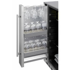 Summit Shallow Depth 24" Wide Built-In All-Refrigerator With Slide-Out Storage Compartment - FF19524 - The Home Selection