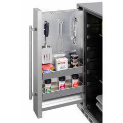 Summit Shallow Depth 24" Wide Outdoor Built-In All-Refrigerator With Slide-Out Storage Compartment - SPR196OS24 - The Home Selection