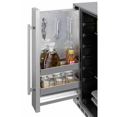 Summit Shallow Depth 24" Wide Outdoor Built-In All-Refrigerator With Slide-Out Storage Compartment - SPR196OS24 - The Home Selection