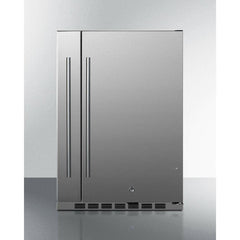 Summit Shallow Depth 24" Wide Outdoor Built-In All-Refrigerator With Slide-Out Storage Compartment - SPR196OS24 - The Home Selection