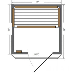 SunRay 1 Person Sedona Sauna - 100K - The Home Selection