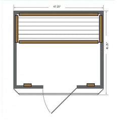 SunRay 2 person Cordova Sauna - HL200K1 - The Home Selection