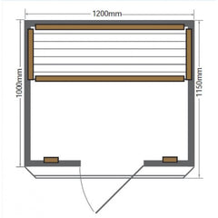 SunRay 2 person Evansport Sauna - 200K2 - The Home Selection