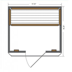 SunRay 2 person Sierra Sauna - 200K - The Home Selection