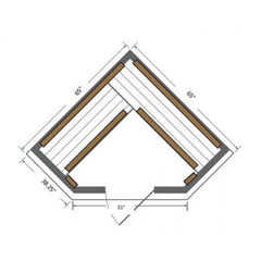 SunRay 4 person Bristol Bay Sauna - 400KC - The Home Selection