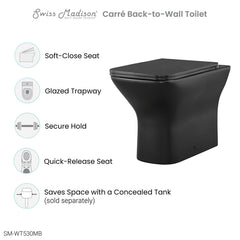 Carré Back-To-Wall Elongated Toilet Bowl - SM-WT5 - The Home Selection