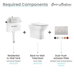 Carré Back-To-Wall Elongated Toilet Bowl - SM-WT5 - The Home Selection