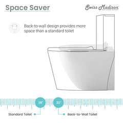 St. Tropez Back-to-Wall Elongated Toilet Bowl - SM-WT514 - The Home Selection
