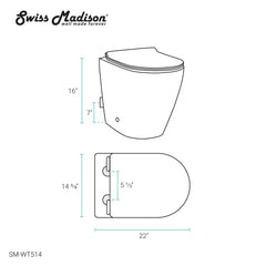 St. Tropez Back-to-Wall Elongated Toilet Bowl - SM-WT514 - The Home Selection