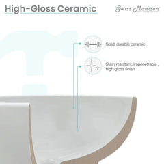 Swiss Madison 60" Vanity Top Bathroom Sink - SM-BVP60 - The Home Selection