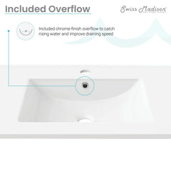 Swiss Madison 60" Vanity Top Bathroom Sink - SM-BVP60 - The Home Selection