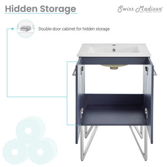 Swiss Madison Annecy 24" Bathroom Vanity in Cinder Purple - SM-BV258E - The Home Selection
