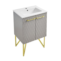 Swiss Madison Annecy 24" Bathroom Vanity in Diamond Grey - SM-BV257E - The Home Selection