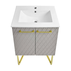 Swiss Madison Annecy 24" Bathroom Vanity in Diamond Grey - SM-BV257E - The Home Selection