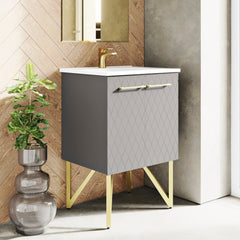 Swiss Madison Annecy 24" Bathroom Vanity in Diamond Grey - SM-BV257E - The Home Selection