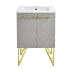 Swiss Madison Annecy 24" Bathroom Vanity in Diamond Grey - SM-BV257E - The Home Selection