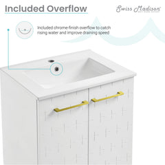 Swiss Madison Annecy 24" Bathroom Vanity in Galaxy White - SM-BV255W - The Home Selection