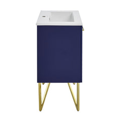 Swiss Madison Annecy 24" Bathroom Vanity in Granger Blue - SM-BV252L - The Home Selection