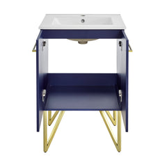 Swiss Madison Annecy 24" Bathroom Vanity in Granger Blue - SM-BV252L - The Home Selection