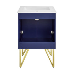 Swiss Madison Annecy 24" Bathroom Vanity in Granger Blue - SM-BV252L - The Home Selection