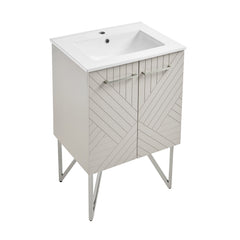 Swiss Madison Annecy 24" Bathroom Vanity in Mayhem Greige - SM-BV256EI - The Home Selection
