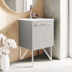 Swiss Madison Annecy 24" Bathroom Vanity in Mayhem Greige - SM-BV256EI - The Home Selection