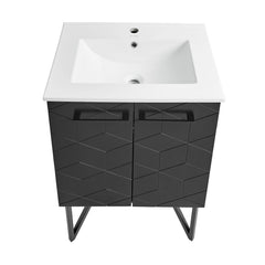 Swiss Madison Annecy 24" Bathroom Vanity in Phantom Black - SM-BV251B - The Home Selection