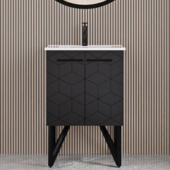 Swiss Madison Annecy 24" Bathroom Vanity in Phantom Black - SM-BV251B - The Home Selection
