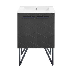 Swiss Madison Annecy 24" Bathroom Vanity in Phantom Black - SM-BV251B - The Home Selection