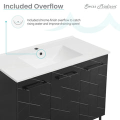 Swiss Madison Annecy 36" Bathroom Vanity in Phantom Black - SM-BV261B - The Home Selection