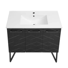 Swiss Madison Annecy 36" Bathroom Vanity in Phantom Black - SM-BV261B - The Home Selection