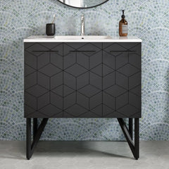 Swiss Madison Annecy 36" Bathroom Vanity in Phantom Black - SM-BV261B - The Home Selection
