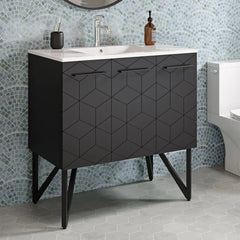Swiss Madison Annecy 36" Bathroom Vanity in Phantom Black - SM-BV261B - The Home Selection