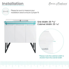 Swiss Madison Annecy 36" Bathroom Vanity - SM-BV2 - The Home Selection