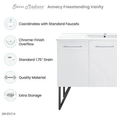 Swiss Madison Annecy 48" Bathroom Vanity - SM-BV2 - The Home Selection