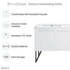 Swiss Madison Annecy 60" Bathroom Vanity - SM-BV2 - The Home Selection