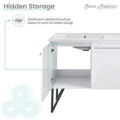 Swiss Madison Annecy 60" Bathroom Vanity - SM-BV2 - The Home Selection