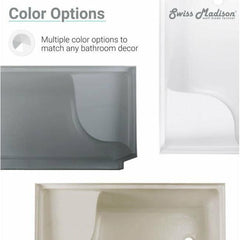 Swiss Madison Aquatique 60" x 32" Left Drain, Shower Base - SM-SB537 - The Home Selection