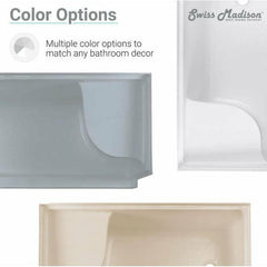 Swiss Madison Aquatique 60" x 32" Right Drain, Shower Base - SM-SB538 - The Home Selection
