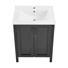 Swiss Madison Avallon 24" Bathroom Vanity in Matte Black - SM-BV280MB - The Home Selection