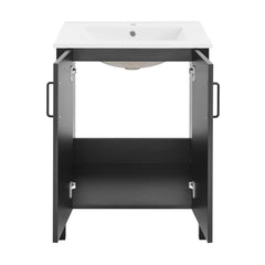 Swiss Madison Avallon 24" Bathroom Vanity in Matte Black - SM-BV280MB - The Home Selection